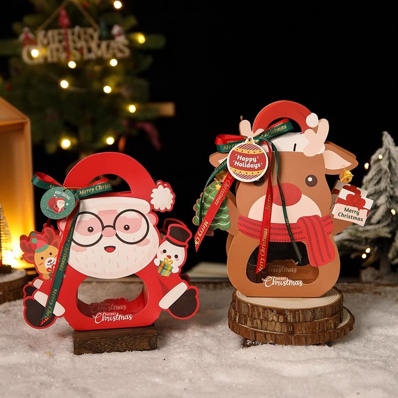 圣诞节苹果盒平安夜苹果礼盒创意礼物装饰盒糖果玩具礼品空盒苹果