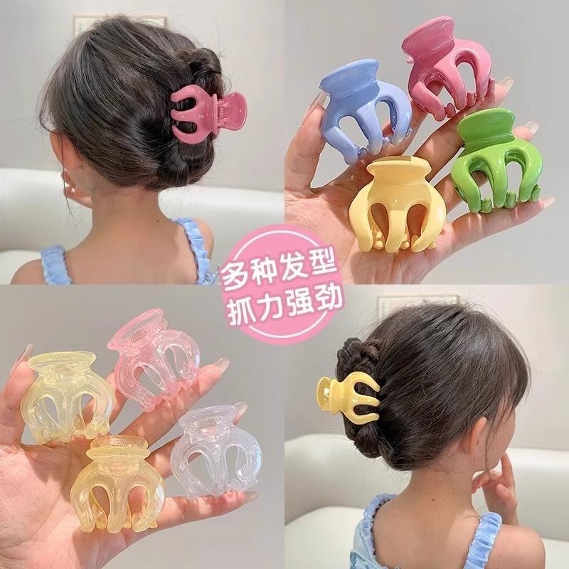 多巴胺南瓜夾大號抓夾女後腦勺盤發髮夾頭飾半扎發鯊魚夾夾子髮飾