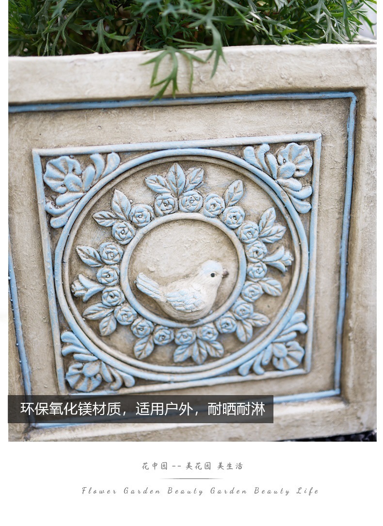 Maceta en maceta, cola de zorro, gran cuadrado, orquídea en relieve simple, usuario nórdico, jardín de mariposas creativas