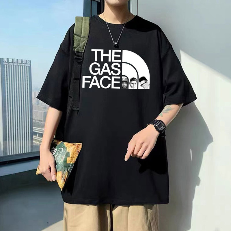 Rapper the Gas Face Third Bass T-Shirt Men's and Women's Fashion Harajuku T-Shirt Tops Men's Hip Hop Oversized