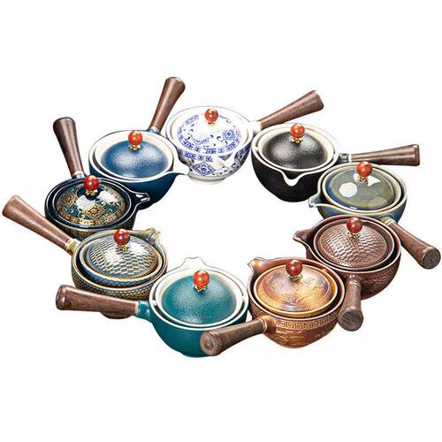 Portable Travel Tea Set Small Kit: Outdoor Teapot, Camping Quick-Use Mug, Customizable Ceramic Design, Business Gift with Logo