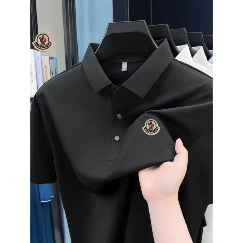 Trendy Brand Moncler/Aolet New Embroidered Short-Sleeve Polo Shirt Summer Executive Men's Casual Versatile T-Shirt Trendy Brand Moncler/Aolet New Embroidered Short-Sleeve Polo Shirt Summer Executive Men's Casual Versatile T-Shirt