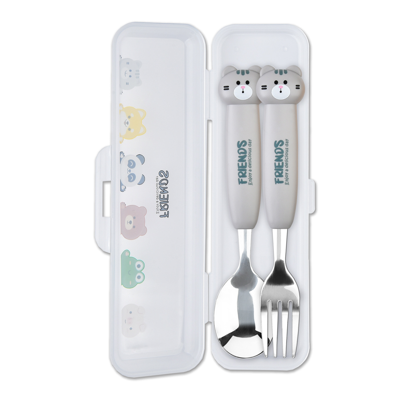 Inswind acero inoxidable DCS - 2068 - cs cubiertos infantiles ecológicos súper lindos cucharas de dibujos animados set ecológico de viaje