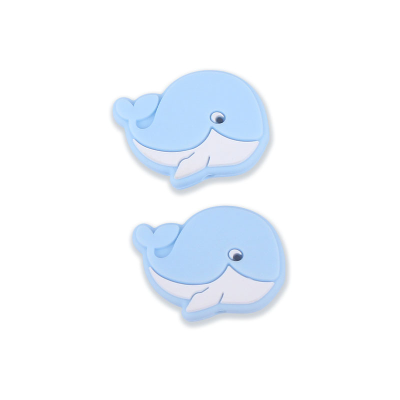 Nuevo bebé suministros dibujos animados animal ballena mordedor cuentas creativo molar DIY bebé pezón anti-gota cadena juguete