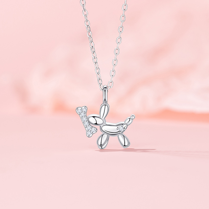 BALLOON DOG NECKLACE (스테인레스 스틸 플레이트 플레이트)