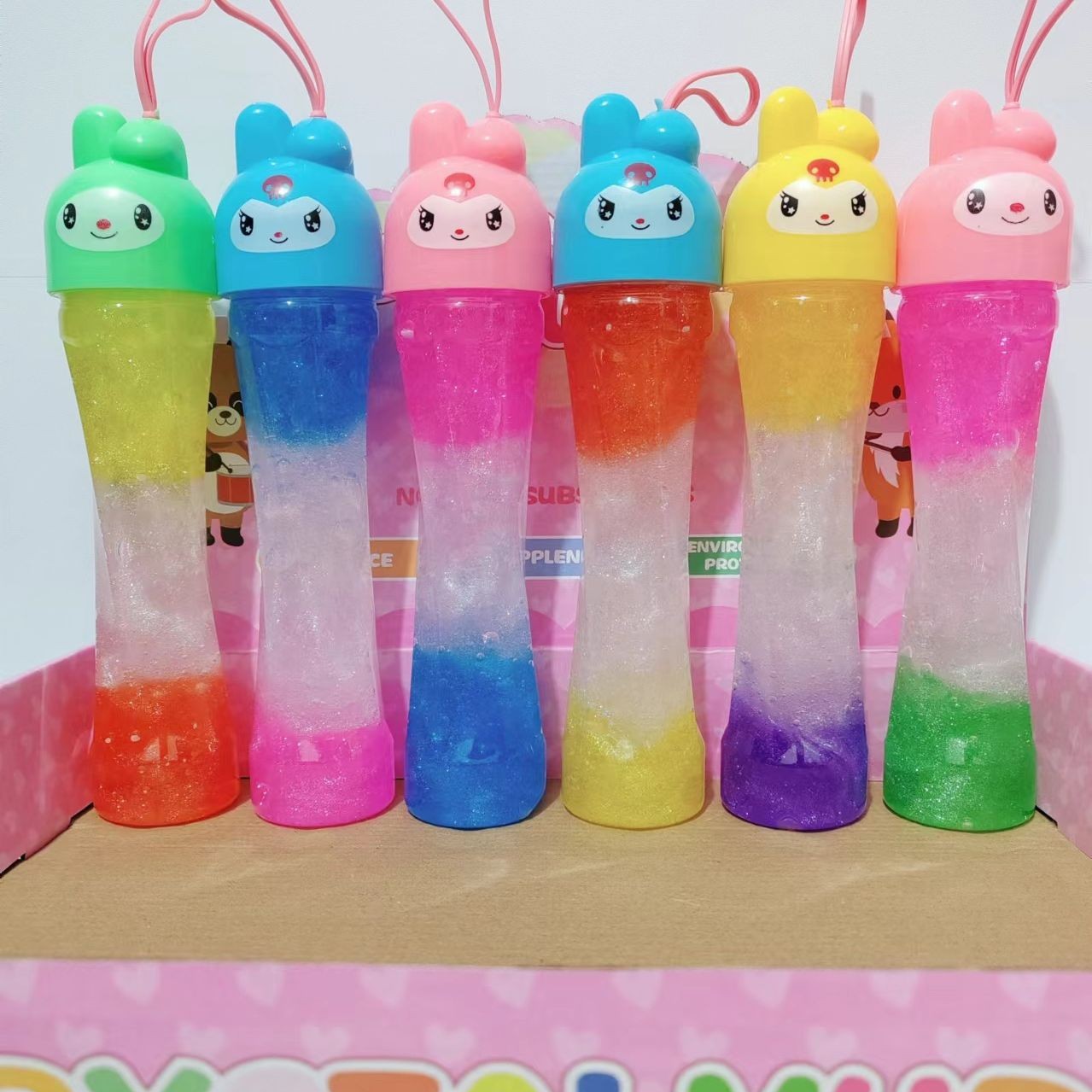 Juguetes para niños de arcilla de barro de cristal Slime girl pegamento espumoso transparente hecho a mano agua falsa no pegajosa juego de manos