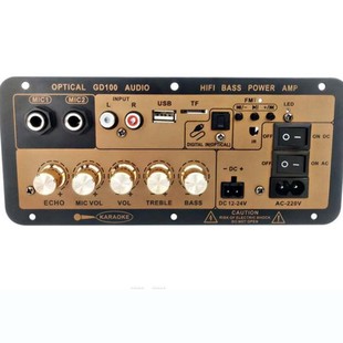 GD100 High Power 100W Bluetooth Power Amplifier Board Fiber Input Home K Song Digital Audio Amplifier