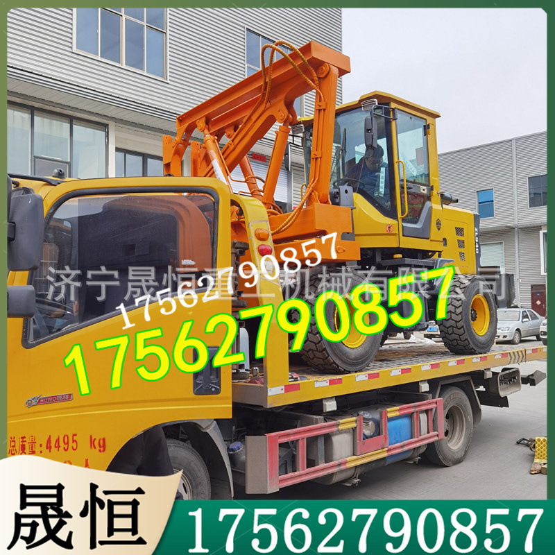 晟恒机械高速公路装载式护栏打桩机 打拔钻一体机 全液压机械传动