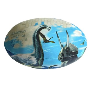 6inch Full Color Printing Filled Cotton Rugby Baseball Leather Ball Toy Ball