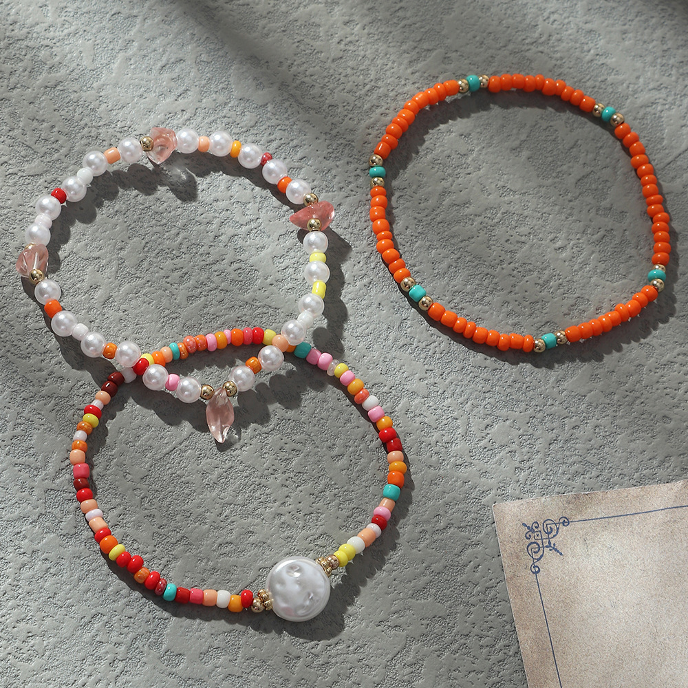 15g Weight Bracelets Classification Beads Chain Material 1 Set Quantity Casual, Daily Occasion Artificial Crystal, Seed Bead Material Geometric Pattern Women's Gender Beaded Design Simple Style Style Simple Style Geometric Artificial Crystal Seed Bead Beaded Women's Bracelets 11