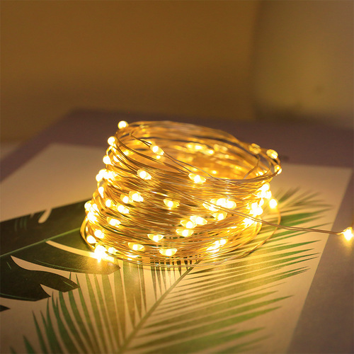 Waterproof LED solar lights with light strips outdoor stall decoration new remote control solar copper wire string lights wholesale