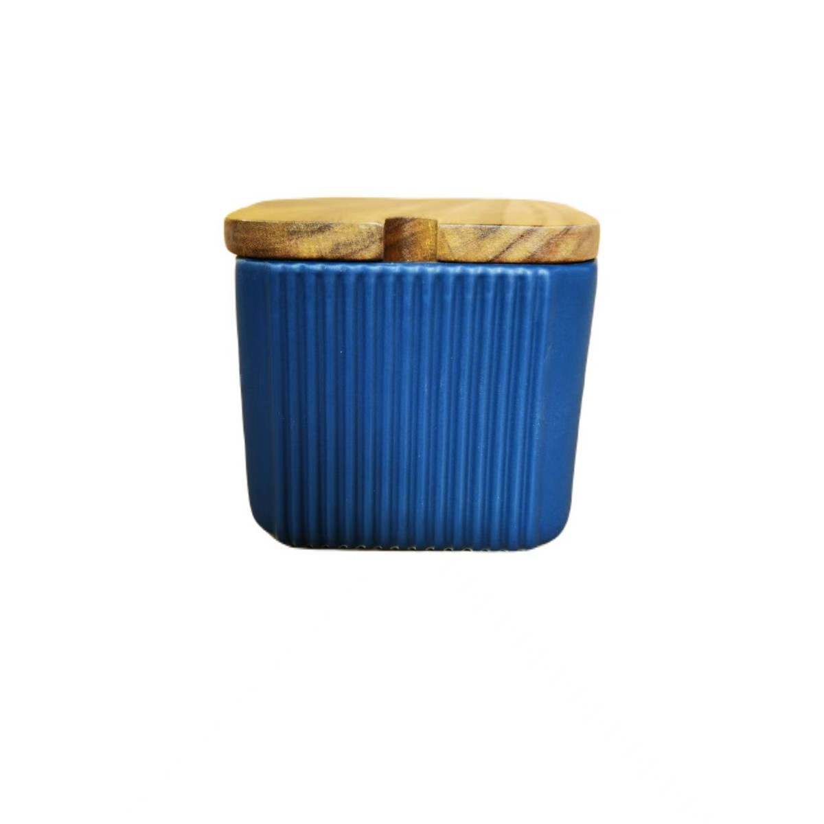 Directo de fábrica creativo cuadrado recto grano condimento tarro hogar combinación condimento caja cerámica condimento tarro traje