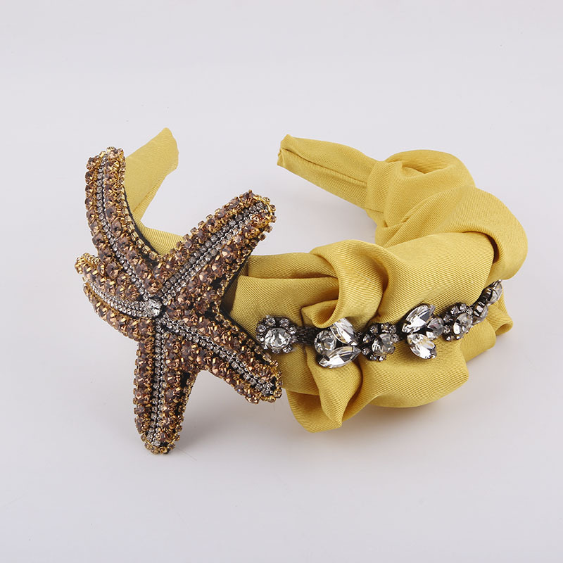 Diadema De Estrella De Mar Con Diamantes De Colores De Tela De Moda display picture 6