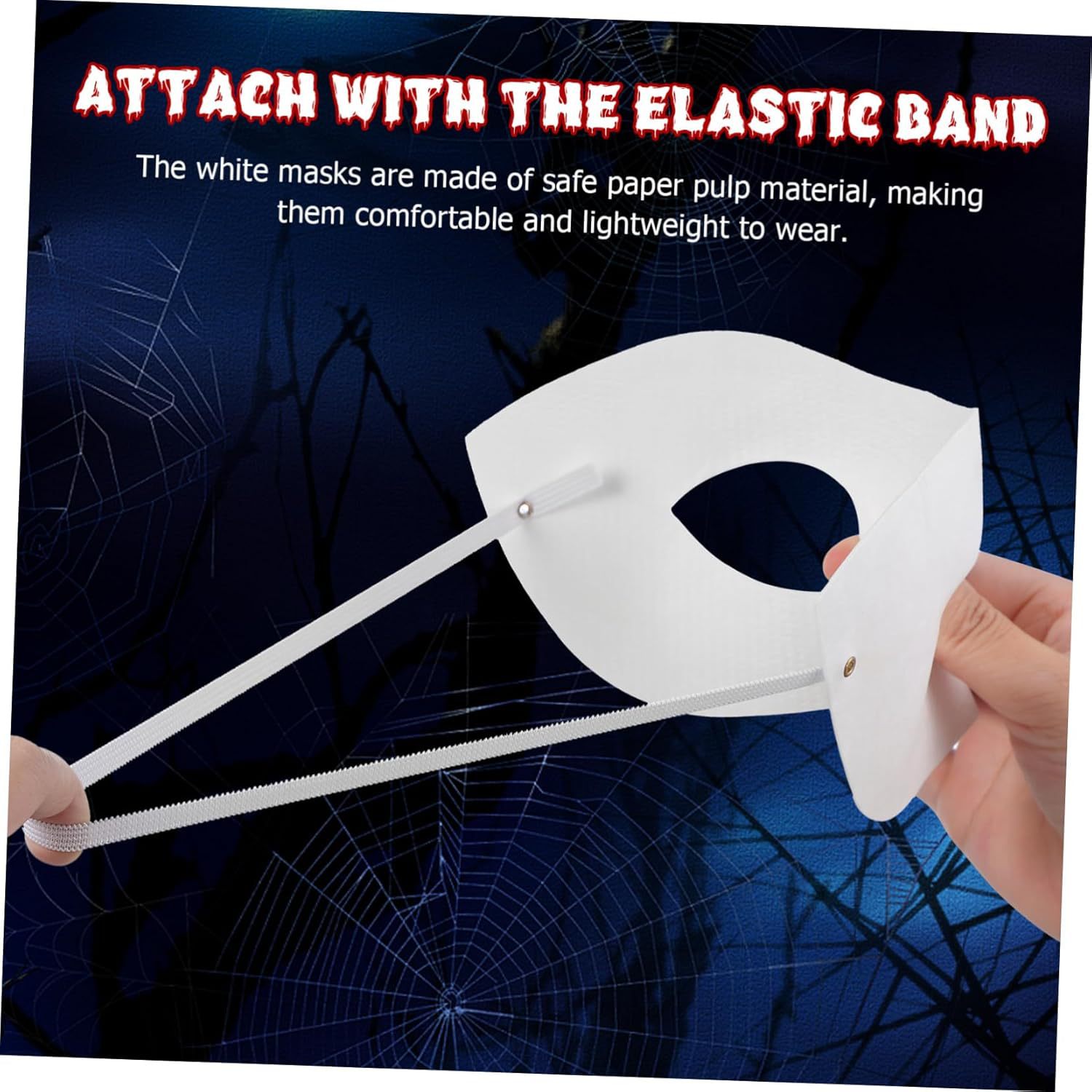 Máscara de pulpa transfronteriza, pintura en blanco, accesorios de actividades hechas a mano para niños, máscaras hechas a mano de bricolaje, mascarones para hombres y mujeres