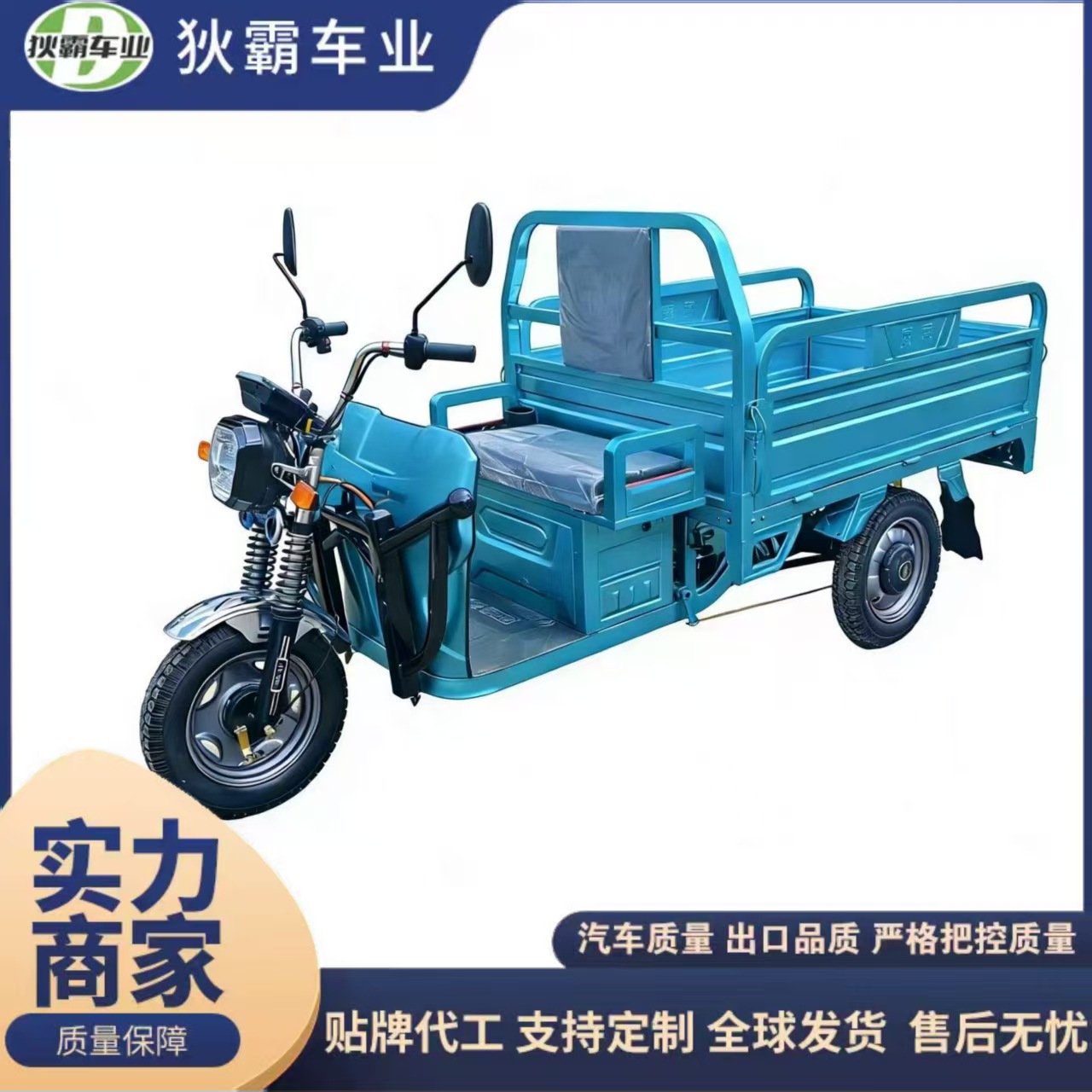 Transfronterizo eléctrico triciclo camión de carga Wang La carga de alta potencia agrícola triciclo de batería de tres ruedas motocicleta de tres ruedas