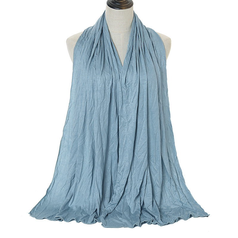 Plain Elastic Jersery Cotton Hijab Shawl Women Jersey Scarf|undefined
