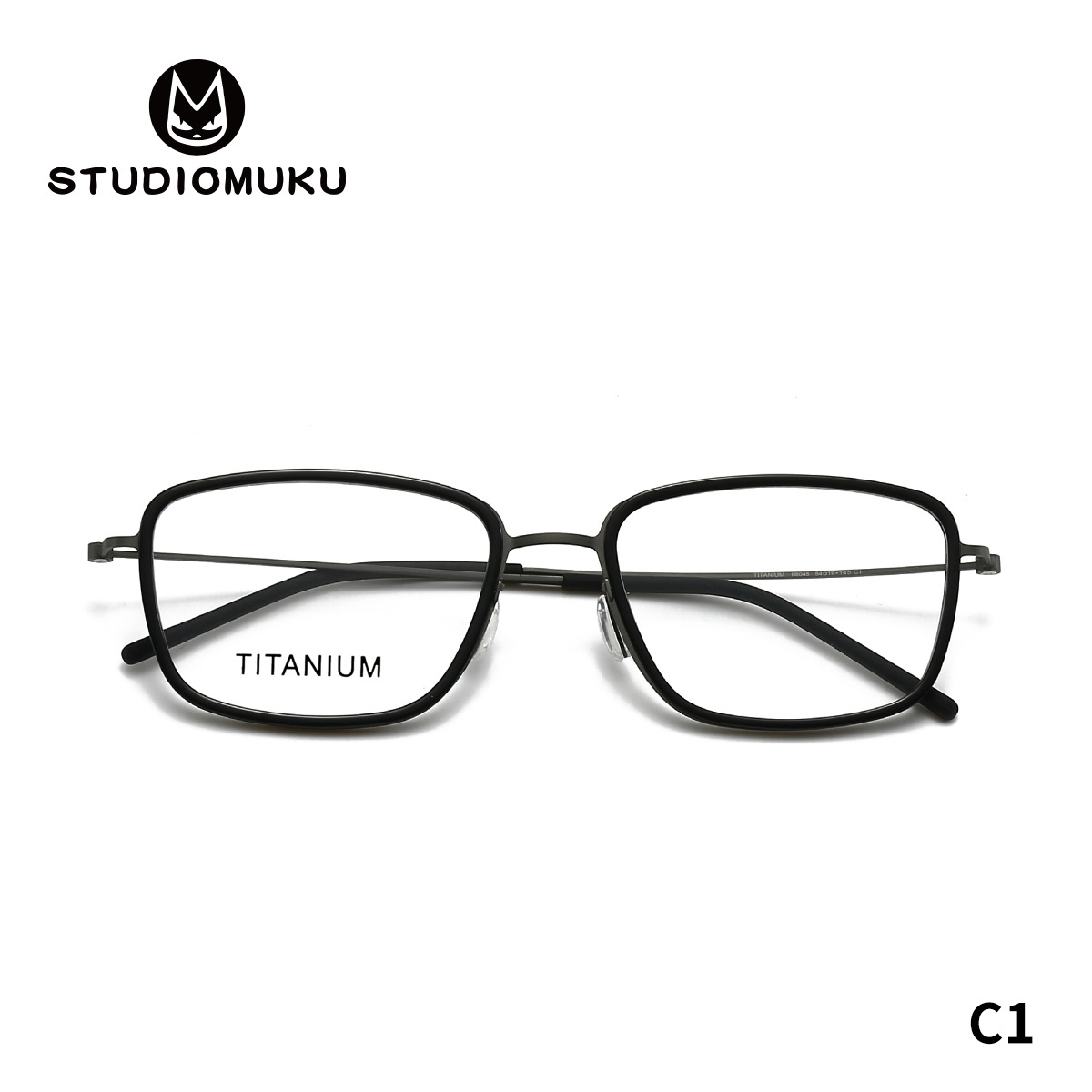 STUDIOMUKU gafas de madera cool solo gafas de diseño pequeño cuadrado retrógrado cómodos marco de gafas cuadradas