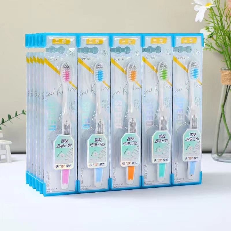 46 tipos de cepillo de dientes - 3 cepillo de dientes de pelo duro y suave para adultos al por mayor doméstico único limpio Yiwu productos al por mayor