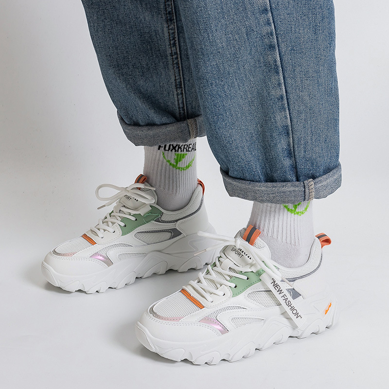 Zapatos estilo Dad para mujer, primavera 2022, nuevos, con suela gruesa, que aumentan la altura, zapatillas versátiles, estilo coreano, modernos, informales, 7788