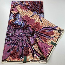 African Grand super wax 6yard 非洲柔软洒金蜡染布非洲服饰面料