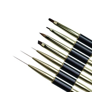 Nail Brush Tools Phototherapy Gel Pen Carved Crystal Stroke Flower Pull Line Color Drawing Pen Serrated Flower Pen