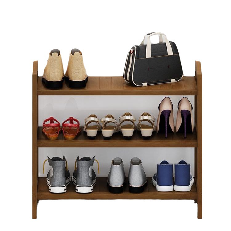 Multi-capa puerta Zapatero simple bambú oscuro almacenamiento estante económico hogar zapato gabinete almacenamiento rack gran capacidad zapato rack