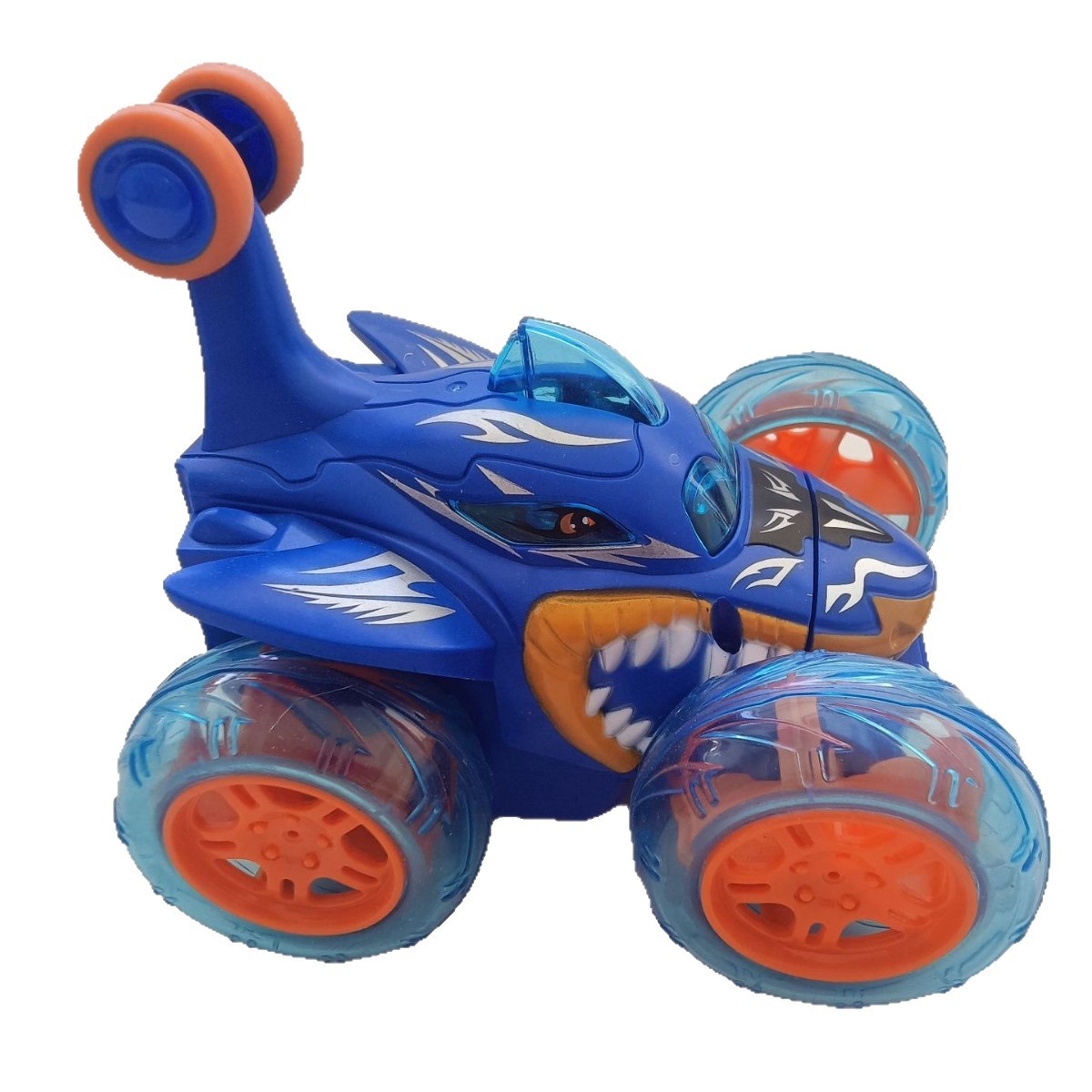 Transfronterizos vehículos de acrobacias de control remoto 360 grados giratorios vehículos de control remoto tk 2.4G tiburones carreras luces camión volcado