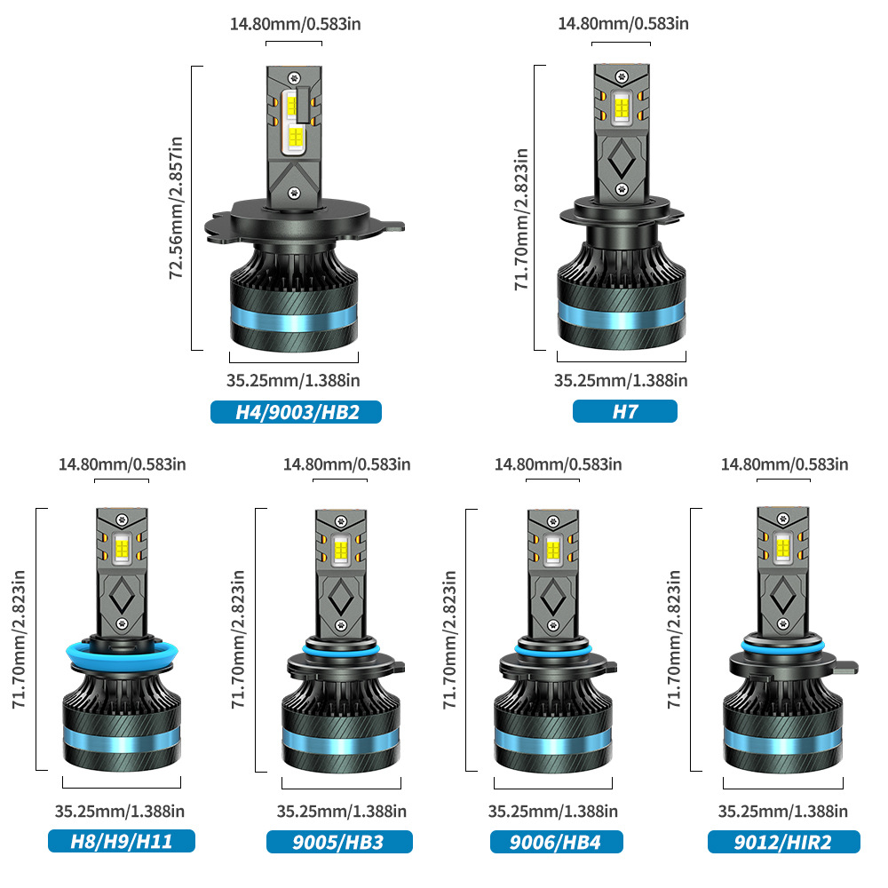 SENROBO transfronterizo automóvil condujo faro doble tubo de cobre 140W super brillante H4 reformado LED faro H7HB3H11