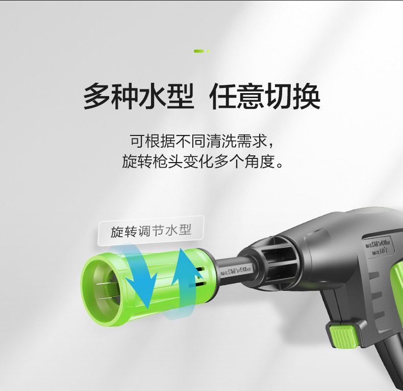 Greenfield Pufferfish 1400W High-Pressure Car Washing Machine Household 220V Fully Automatic Cleaning Machine High-Power Car Washing Magic Pump