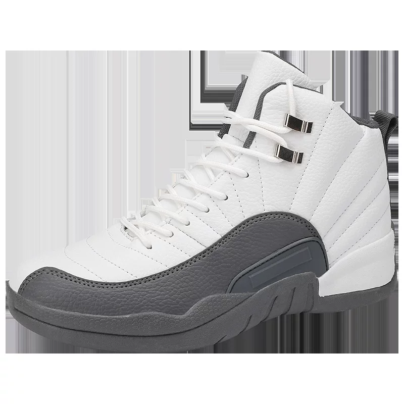 Зимние мужские белые кроссовки-high top со сверхпрочной текстурой, шнуровка, клейкая подошва, текущие кроссовки-кагроза