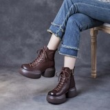 以一 Демисезонные высокие флисовые короткие сапоги на платформе для отдыха