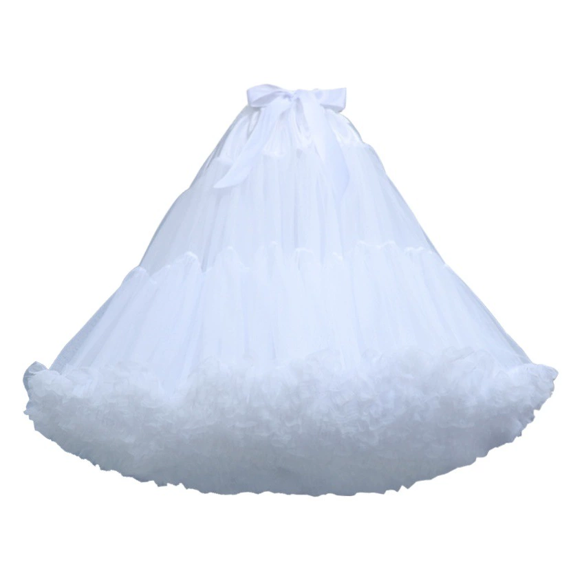 Юбка Лолита Облака Мягкая Сетчатая Юбка Без Костей Белая Юбка Европа и США Трансграничный Эксклюзив