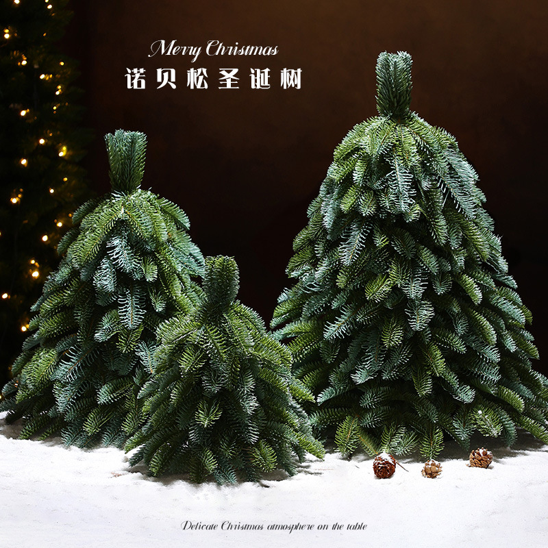 árbol de navidad mini árbol de navidad puro PE imitación de árbol de pino de alto nivel decoración de mesa de hotel