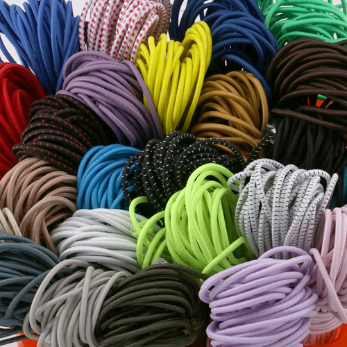 Wholesale colorful round elastic rope high elastic latex silk rubber rope strap 2.5MM elastic band rubber band