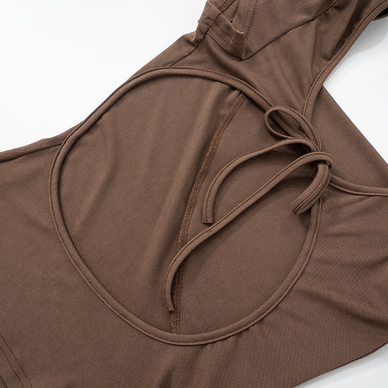 T-shirt asymétrique plissé à lacets et dos nu pour femme 15 O1CN019EesmJ28c4Y7ffiKK !!2217706967952 0 cib