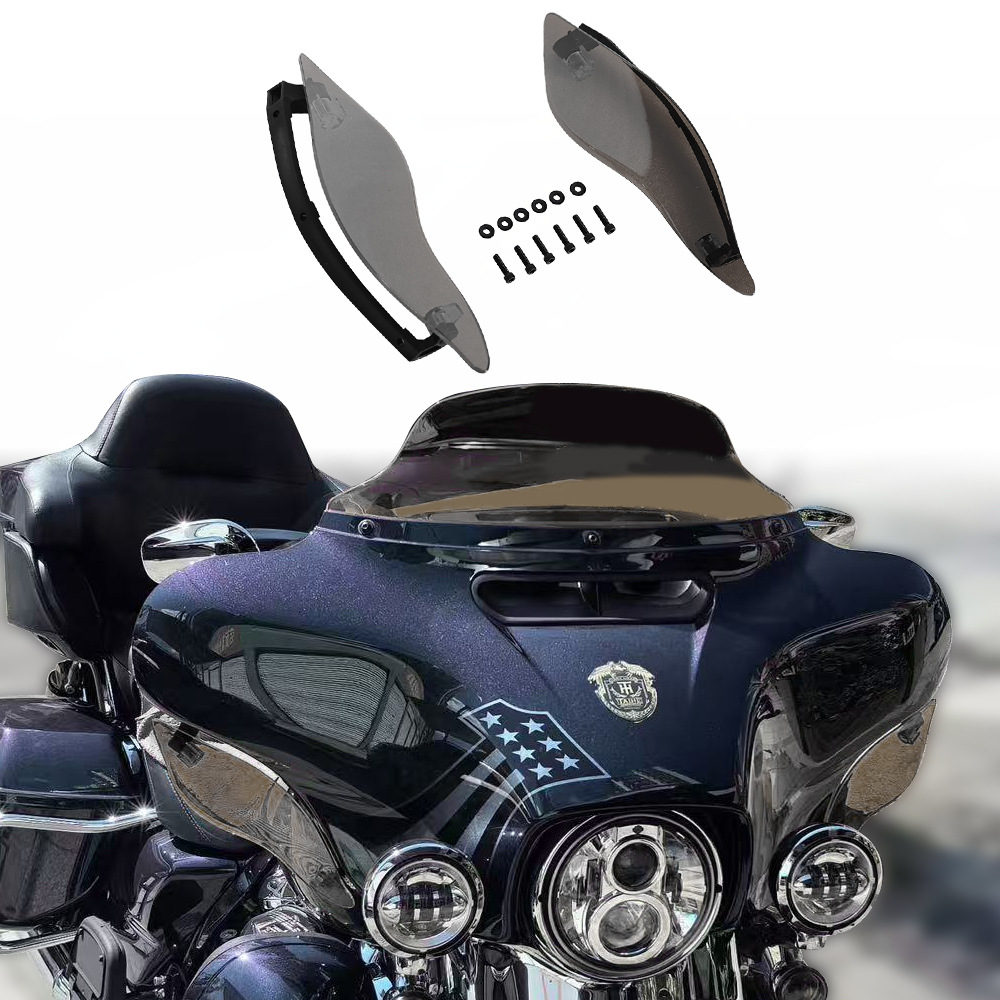 Motorcycle Windshield Suitable for Harley 14-23 Avenue Glide Flagship Glide Fixed Wing Windshield Set Multi-Color