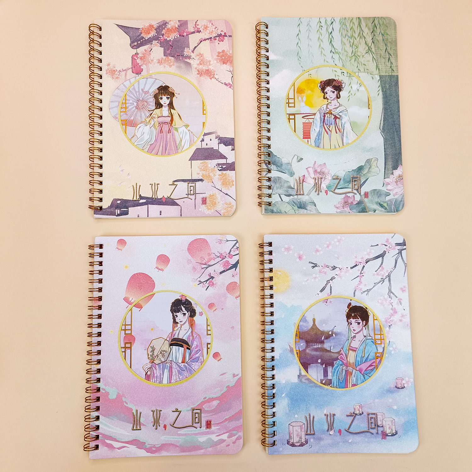 A5 estilo antiguo chica hazel bobina de cuaderno de estudiantes dibujos animados lindo cuaderno de notas esmerilado cuaderno de bobina al por mayor