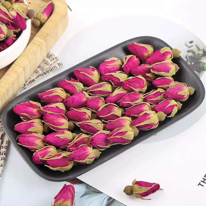 Pingyin Rose Bud Tea Mei Gui Hua 重瓣红玫瑰 Dried Red Rose Buds Herbal Flower Tea 500g Bulk key features