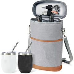 アマゾンの新型水漏れ防止赤ワイン冷蔵バッグパーティービーチ2本入り赤ワイン手持ち保温バッグアイスバッグ