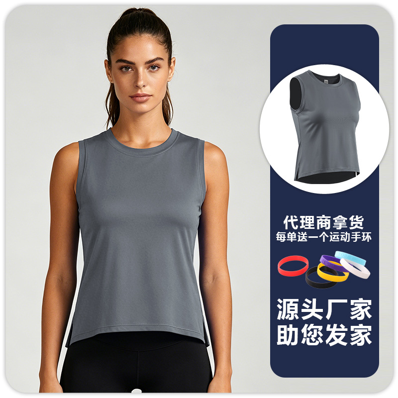 F8210 chaleco de yoga de mujer con camisa de entrenamiento de maratón sin mangas que absorbe el sudor