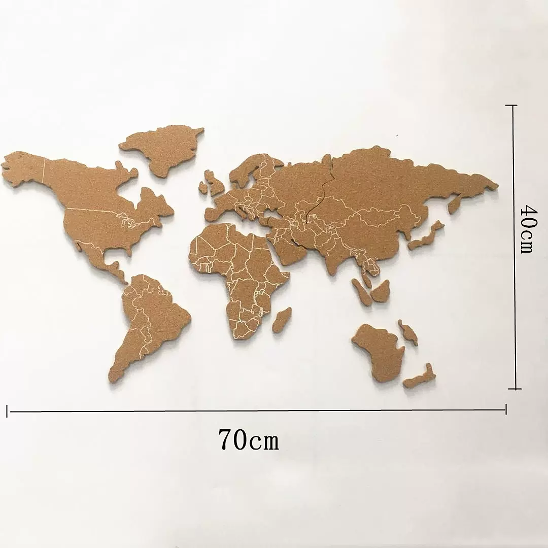 工厂直销 教学个人办公 带背胶软木板  ins 地图留言板壁挂