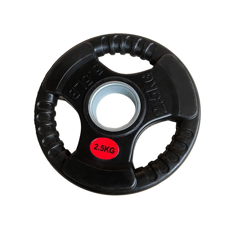 Tres y cuatro agujeros de hierro fundido revestido de barras de peso gimnasio de peso de polo austríaco pieza de campana voladora gran agujero cuatro fuerza de pieza de tendón