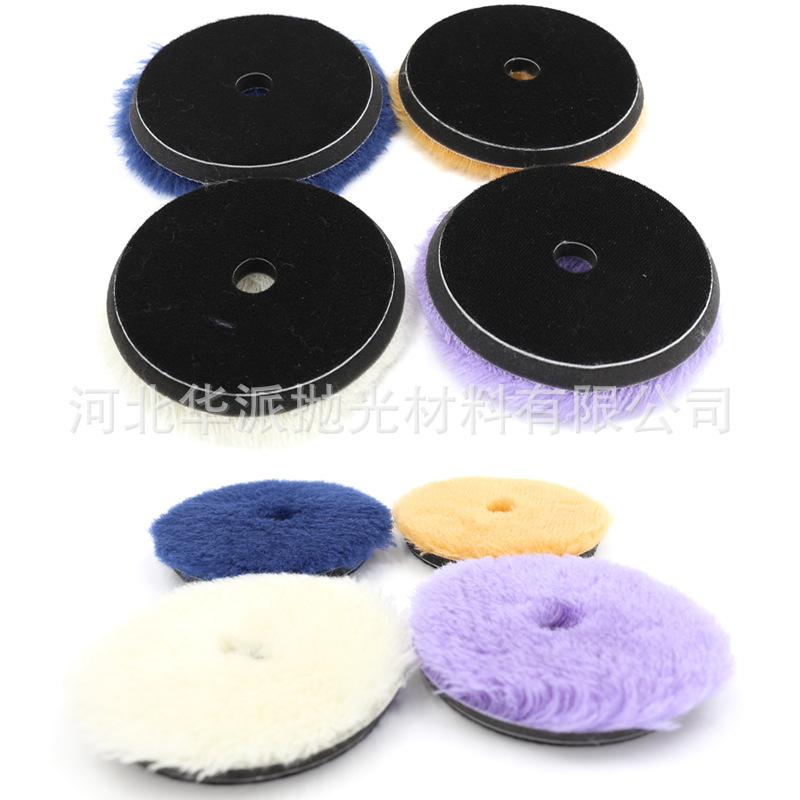 日式长毛羊毛盘6寸神风款快速修复划痕抛光DA机汽车美容抛光打蜡