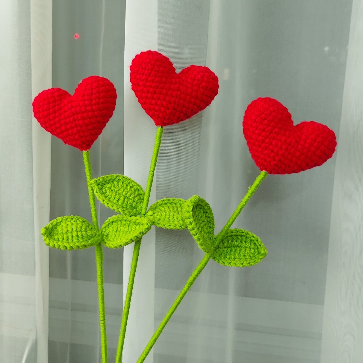 yarn Material Casual Elegant Lady Heart Shape Yarn Artificial Flowers