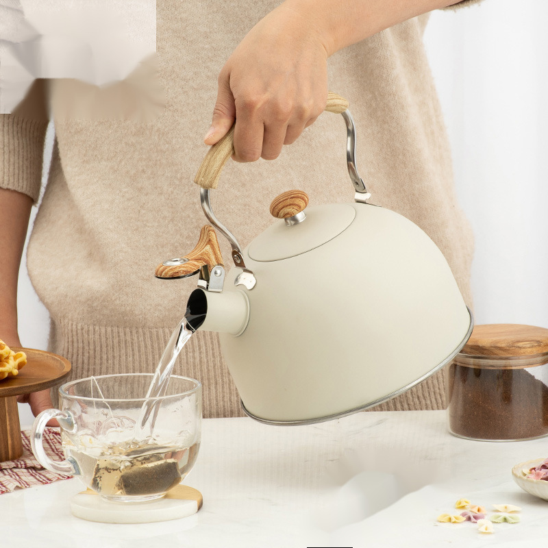 국경 두꺼운 스테인레스 스틸 대용량 반구형 사운드 주전자 유도 쿠커 가스 유니버설 사운드 주전자