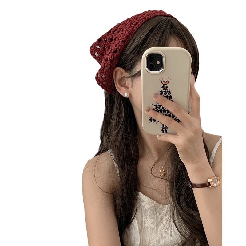 Dulce ins toallas triangulares francesas vino retro rojo cóncavo forma de toallas triangulares japonesas hechas a mano toallas de gancho