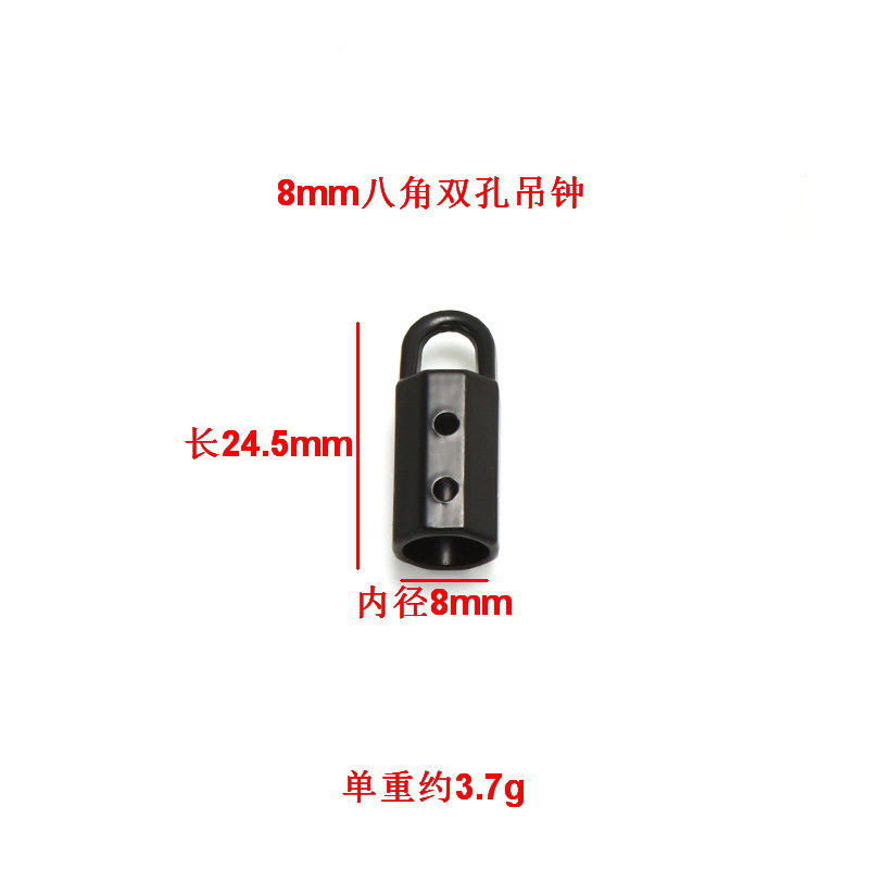 Spot aleación de zinc natación negro reloj colgante accesorios de cuerda de cubo cuerda de correa de tejido cola hebilla de reloj colgante octogonal