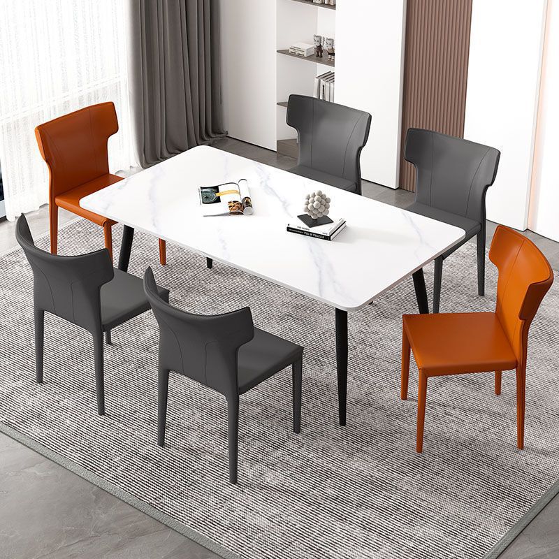Nordic Light Luxury Saddle Leather Dining Chair for Home Use, Modern Minimalist Dining Chair, Italian Minimalist Designer Chair with Backrest for Desk Nordic Light Luxury Saddle Leather Dining Chair for Home Use, Modern Minimalist Dining Chair, Italian Minimalist Designer Chair with Backrest for Desk