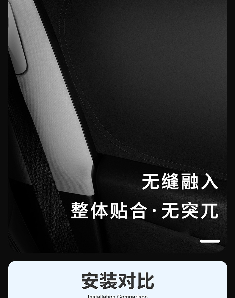 Suitable for Tesla model3/Y window sunshade front window side window heat insulation sunscreen opaque privacy sunshade