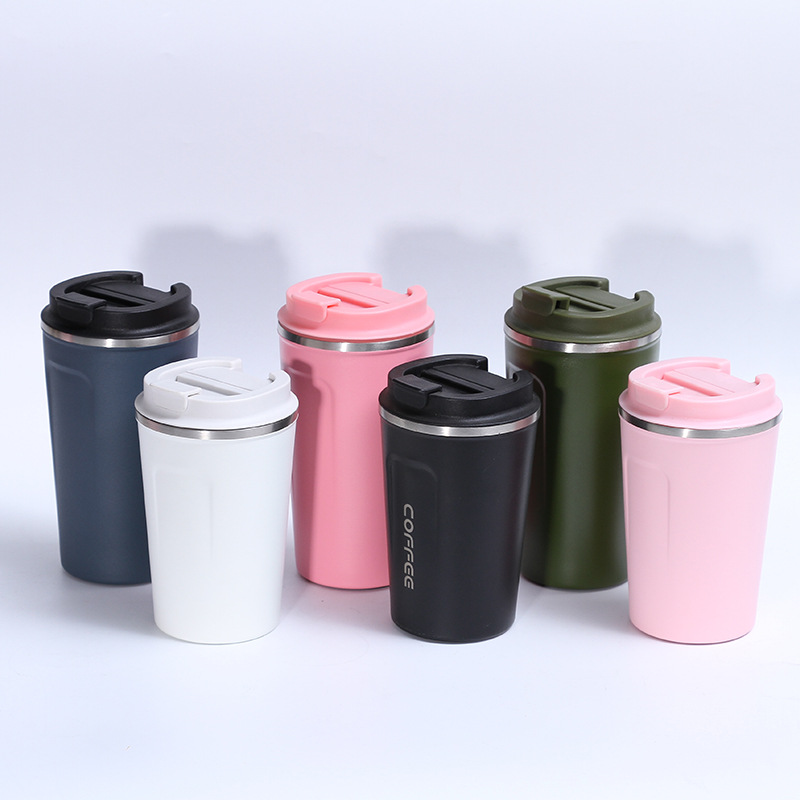 Casual 304 taza de vacío de acero inoxidable simple moda esmerilado taza de café hombres y mujeres pareja portátil taza al por mayor